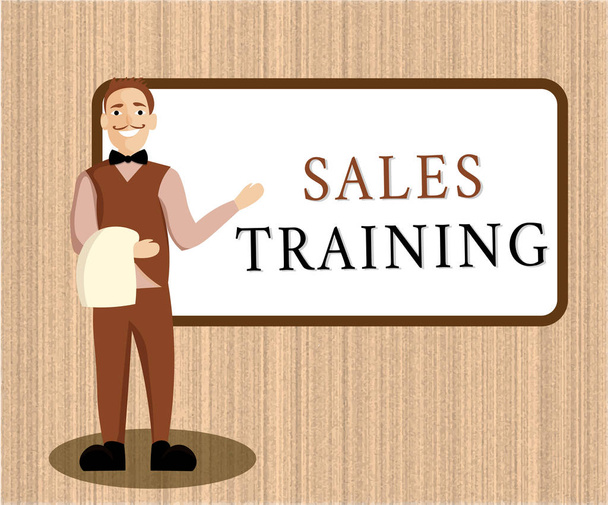 Tekst schrijven Sales Training. Bedrijfsconcept voor Actie Verkoop Markt Overzicht Persoonlijke Ontwikkeling - Foto, afbeelding