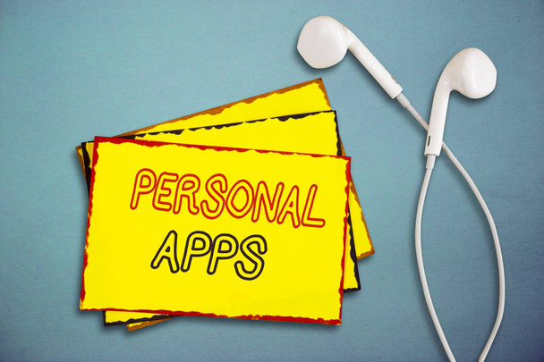 Tekstiä kirjoittava teksti Personal Apps. Business käsite Järjestäjä Online Kalenteri Yksityiset tiedot
 - Valokuva, kuva