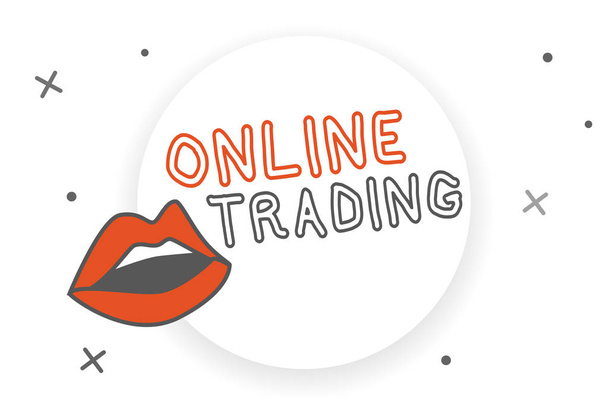 Scrittura nota che mostra Trading Online. Business photo showcase Comprare e vendere beni tramite una piattaforma internet di intermediazione
 - Foto, immagini