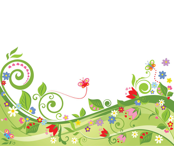 Floral spring background - Вектор, зображення