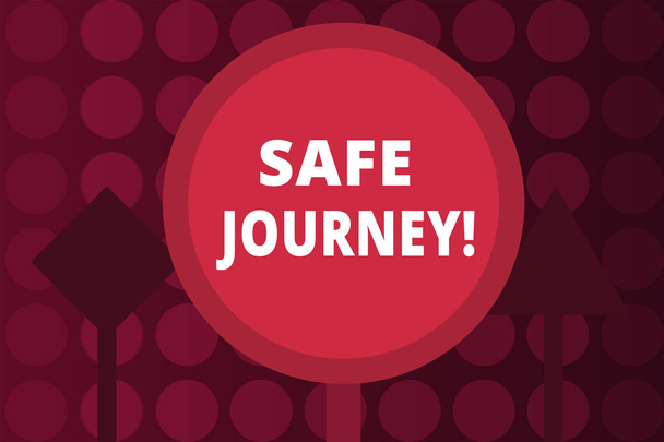 Texte d'écriture de mots Safe Journey. Concept d'entreprise pour Bénédiction Adieu Conduisez prudemment Utilisez la ceinture de sécurité Strap
 - Photo, image