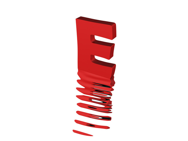 Punainen teksti E 3D-renderöinti
 - Valokuva, kuva