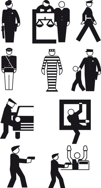 Policeman and the thief - Vector, Image