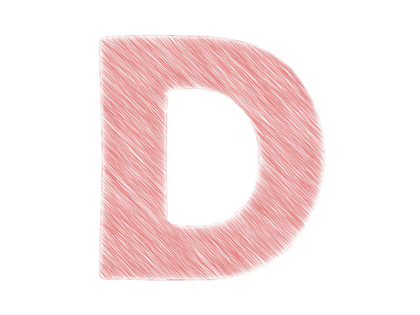 Renderização 3D do texto vermelho D
 - Foto, Imagem