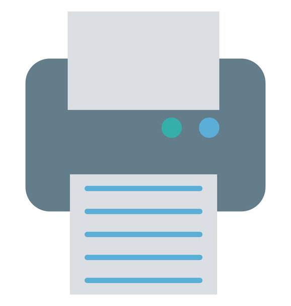 Impresora, icono vectorial aislado de facsímil
 - Vector, Imagen