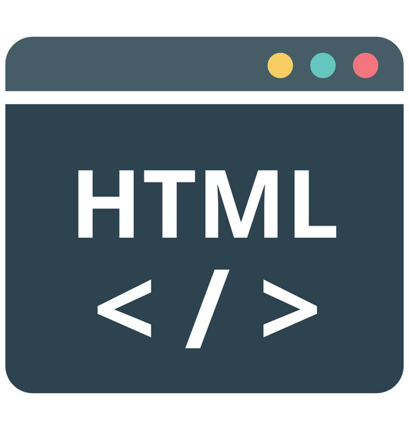 HTML κωδικοποίησης, προγραμματισμός απομονωμένες διάνυσμα εικονίδιο - Διάνυσμα, εικόνα