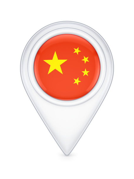 Icon with chinese flag. - Φωτογραφία, εικόνα