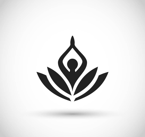 Lotus flower ikon-vektoros - Vektor, kép