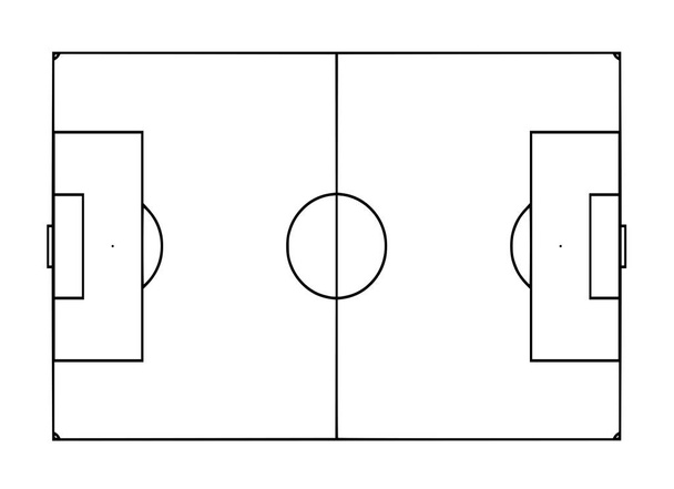 Fußballfeld-Vektorkunst - Vektor, Bild