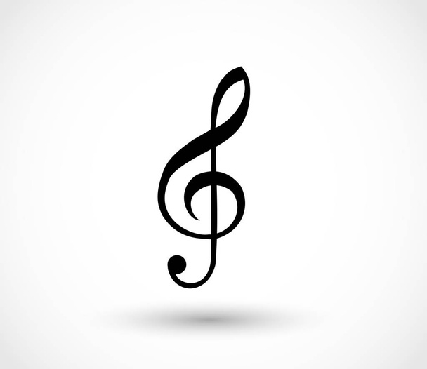 Illustration of a black clef isolated on white background VECTOR - Vecteur, image