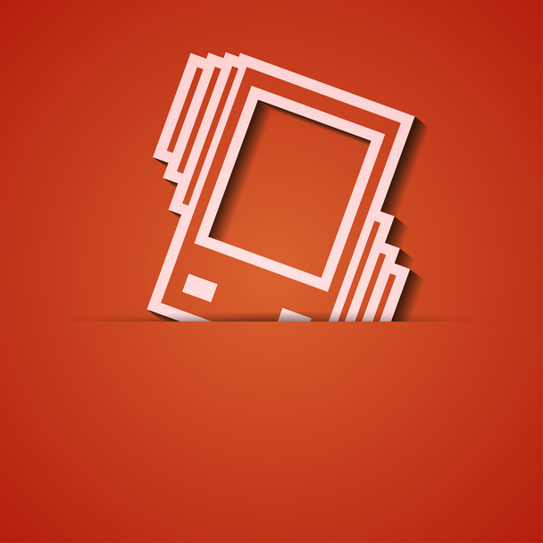 Vector background. Orange icon applique. Eps10 - Vector, Image