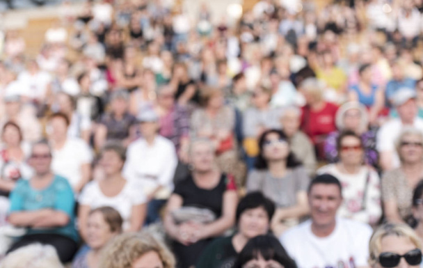 Large Group of People, Crowd of audience, blurred and defocused as background - Photo, Image