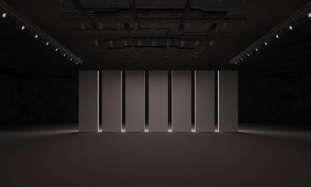 3D stage zdarzenia led tv inscenizacja wnętrza render ilustracja światło night - Zdjęcie, obraz