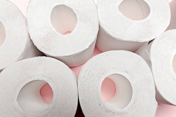 Close view of toilet paper. - Zdjęcie, obraz