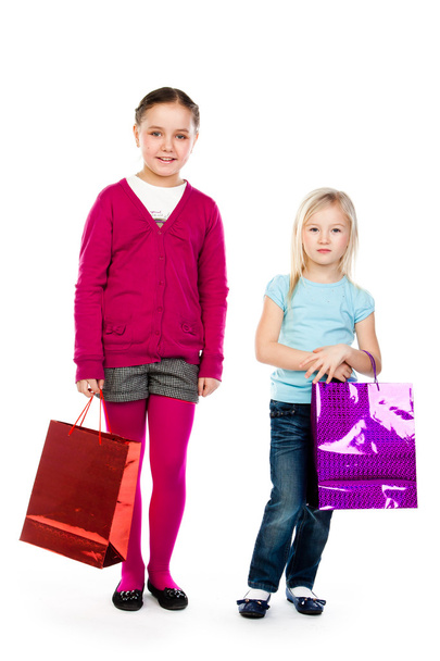 Children with shopping - Fotó, kép
