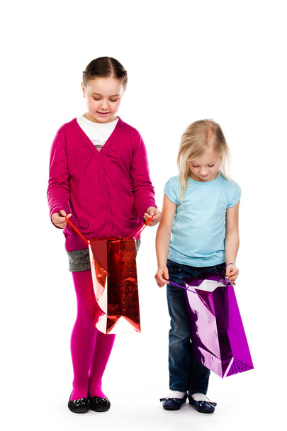 Children with shopping - Фото, изображение