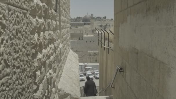 moskee 4k slog Heilige land van Joodse moslims en christinan - Video