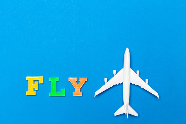 airplane on color background - Fotografie, Obrázek