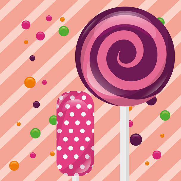 甘いお菓子のコンセプト - ベクター画像