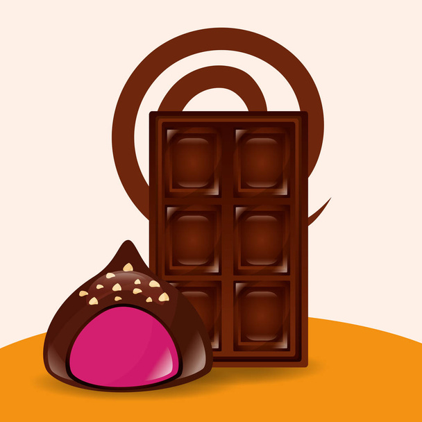 sweet candy card - Vector, Image
