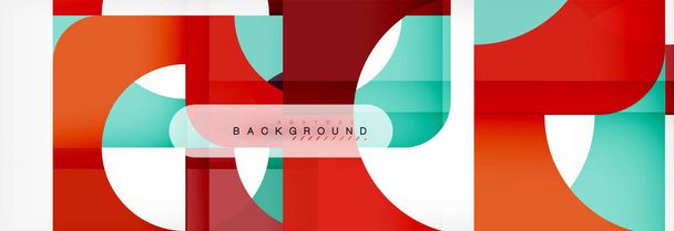Geometric squares abstract banner. Vector illustration for business brochure or flyer, presentation and web design layout - Vector, Image