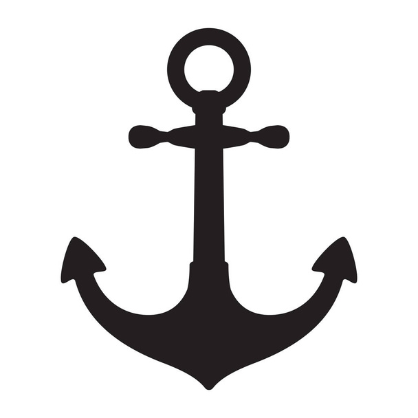 Ancla vector timón logotipo icono náutico barco de la cadena marítima mar símbolo ilustración
 - Vector, Imagen