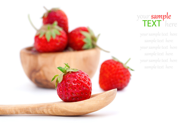 fresh strawberry, isolated on white background. - Photo, image