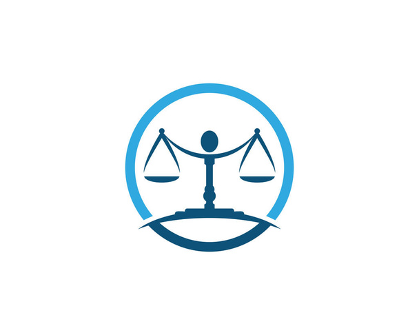 droit de la justice Logo modèle vectoriel illsutration conception - Vecteur, image