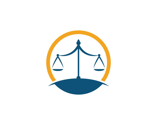 derecho de justicia Logo Plantilla vector diseño de la ilegalidad - Vector, Imagen