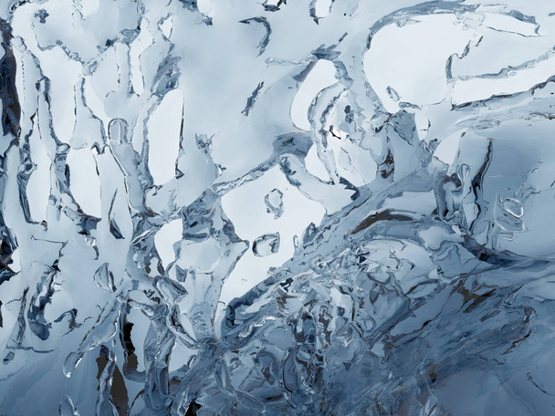 Splashing blue pure water. Abstract nature background. 3d render illustration - Fotografie, Obrázek