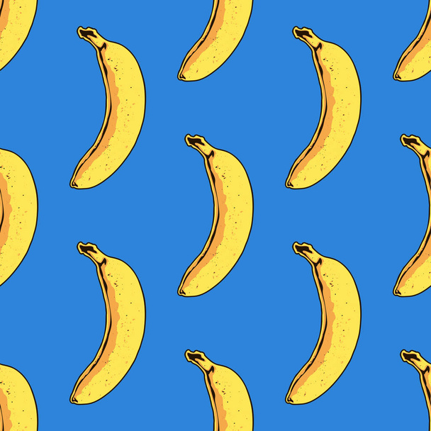 Διάνυσμα απρόσκοπτη μπανάνα μοτίβο. Σύγχρονη τροπική εκτύπωσης - Διάνυσμα, εικόνα