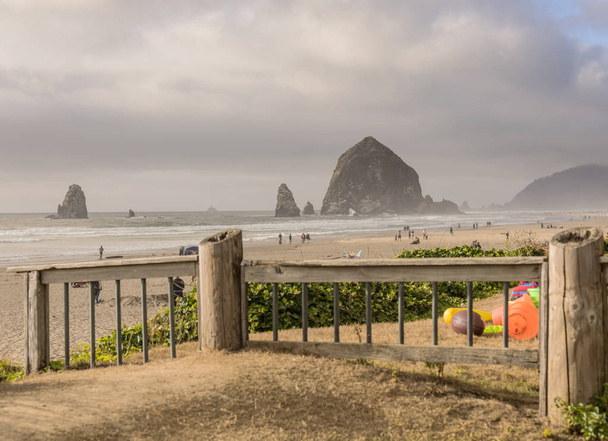 Labor day weekend September 2nd 2018 Canon Beach Oregon. - Photo, Image