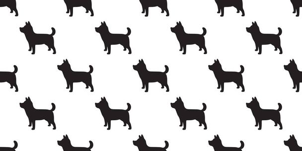 Dog seamless pattern vector Dog Breed isolated wallpaper tile background  - Vetor, Imagem