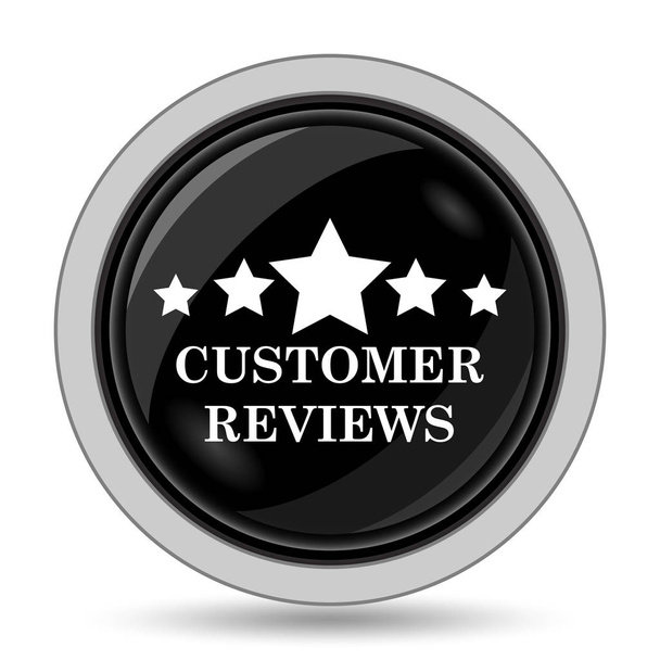 Ikona hodnocení zákazníků. Internet tlačítko na bílém pozadí - Fotografie, Obrázek