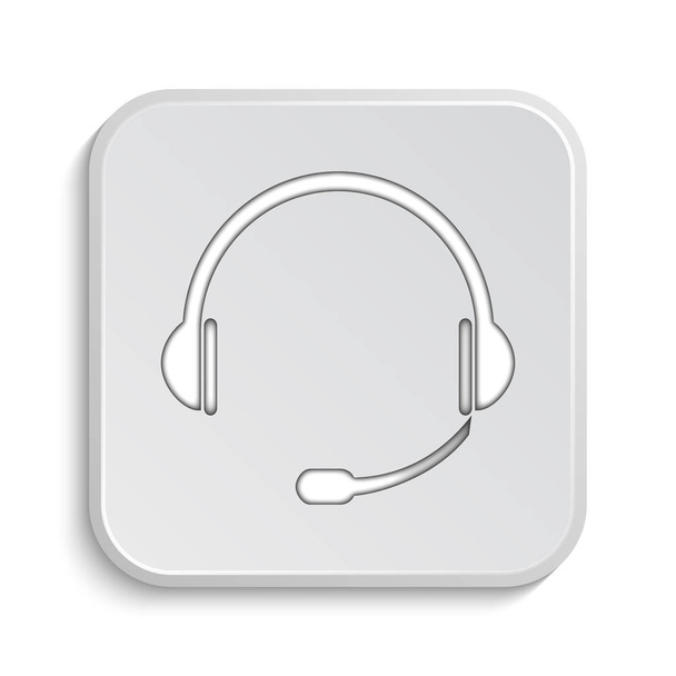 Icono de auriculares. Botón de Internet sobre fondo blanco
 - Foto, imagen