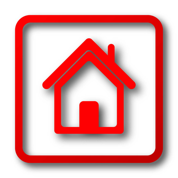 Home icon. Internet button on white background - Foto, Imagen