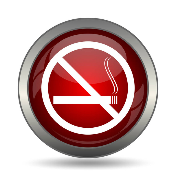 Нет курящей иконы. Кнопка Интернет на белом фоне
 - Фото, изображение