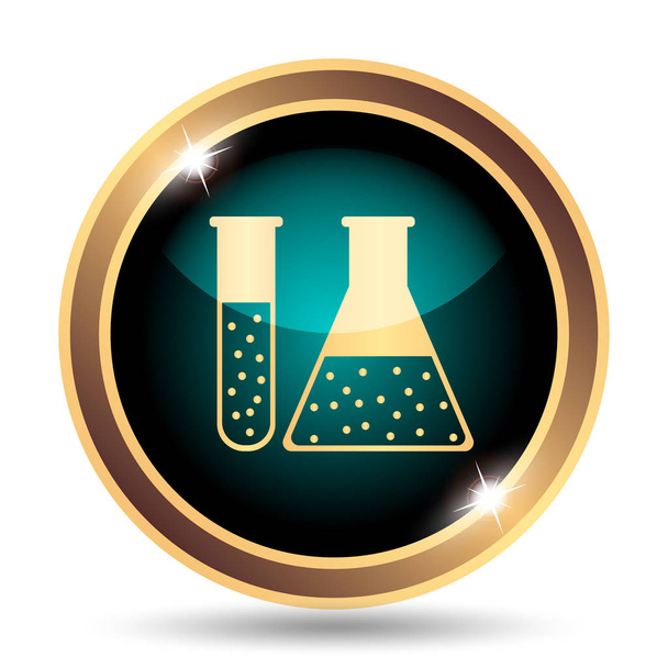 Conjunto de química icono. Botón de Internet sobre fondo blanco
 - Foto, imagen