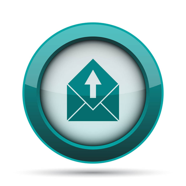 Invia un'icona di posta elettronica. Pulsante Internet su sfondo bianco
 - Foto, immagini