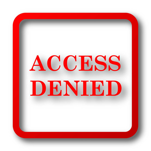 Δεν επιτρέπεται η πρόσβαση εικονίδιο. Κουμπί Internet σε άσπρο φόντο - Φωτογραφία, εικόνα