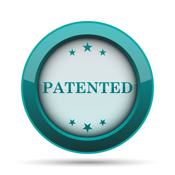 Patented icon. Internet button on white background - Photo, Image