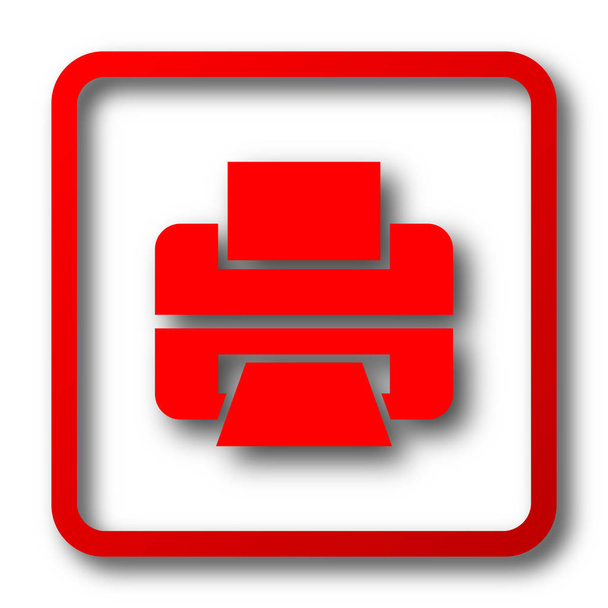 Printer icon. Internet button on white background - Photo, Image