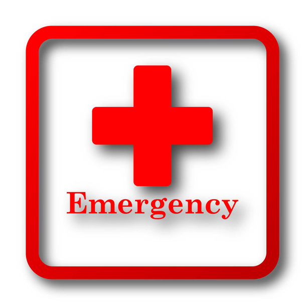Icona di emergenza. Pulsante Internet su sfondo bianco
 - Foto, immagini