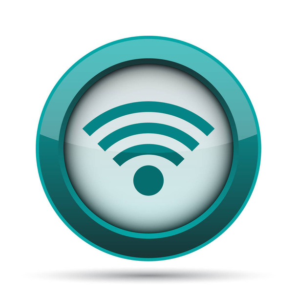 Wireless sign icon. Internet button on white background - Photo, Image