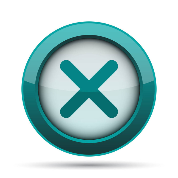 X-Bezárás ikonra. Internet gomb fehér háttér - Fotó, kép