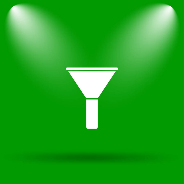 Filter icon. Internet button on green background - Photo, Image