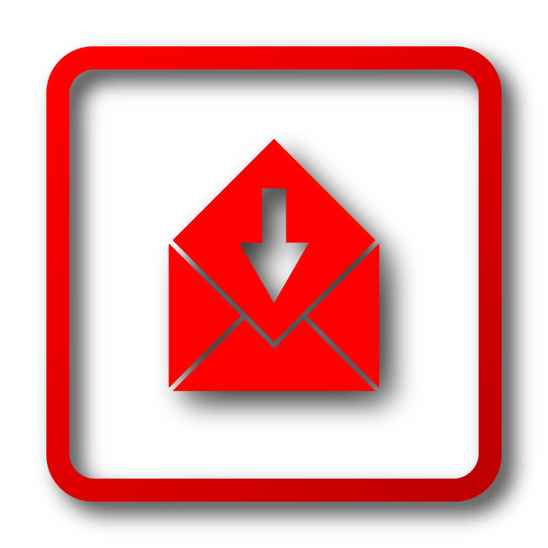 Zobrazí ikona elektronické pošty. Internet tlačítko na bílém pozadí - Fotografie, Obrázek