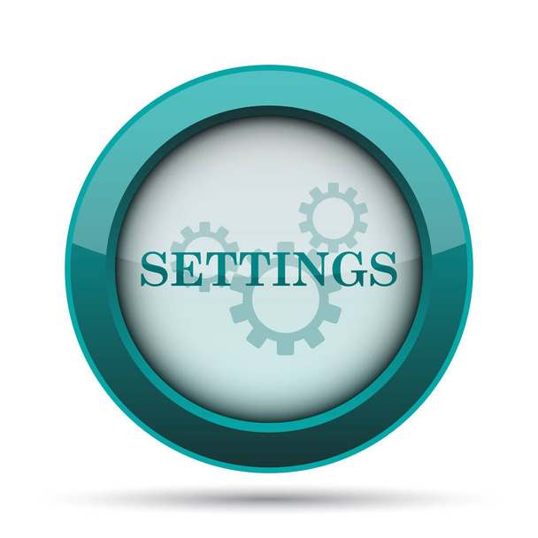 Settings icon. Internet button on white background - Photo, Image