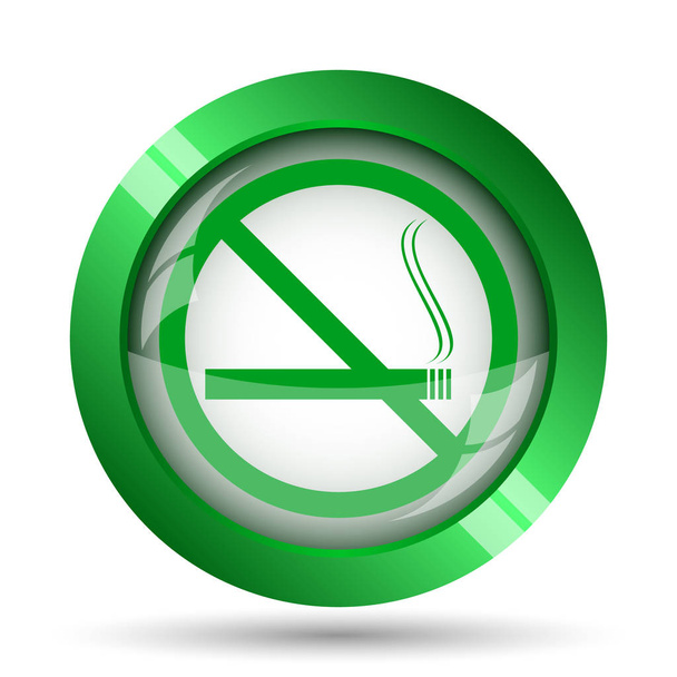 No smoking icon. Internet button on white background - Photo, Image