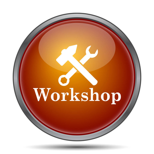 Workshop icon. Internet button on white background - Photo, Image